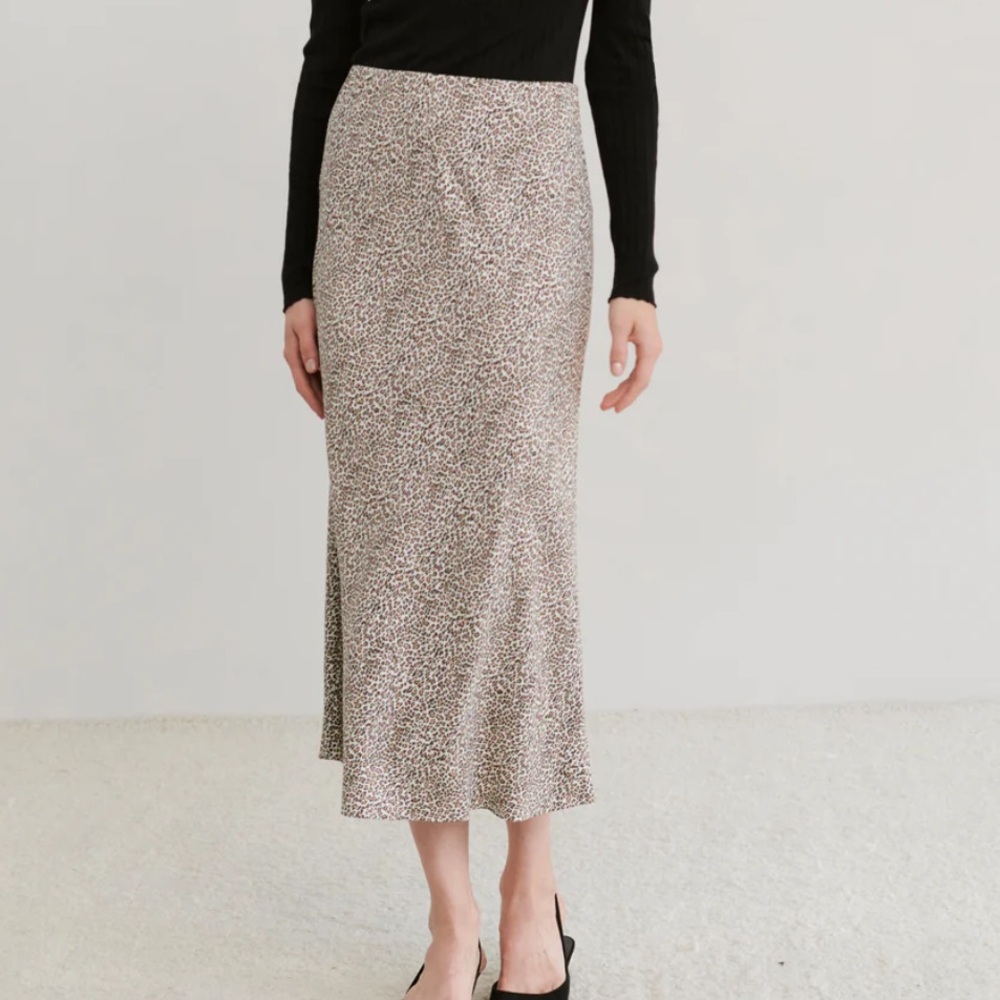 Jenni Kayne Leopard slip skirt size Small